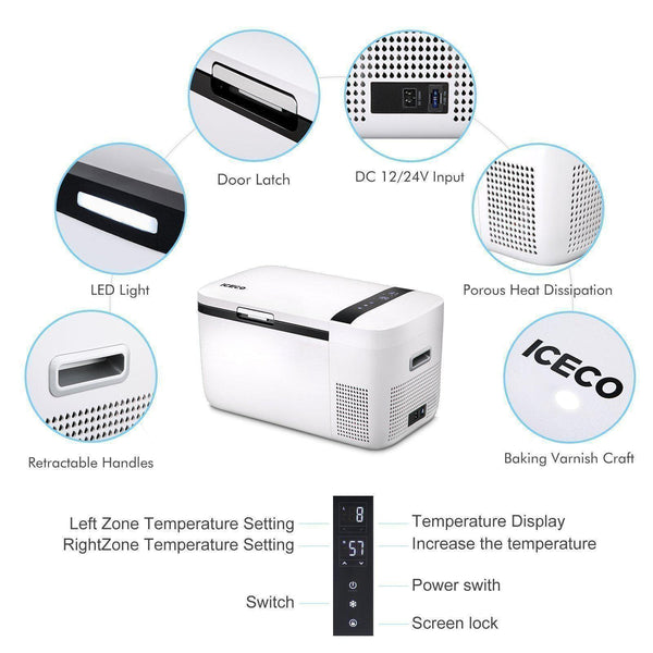 GO20 Dual Zone 12V Portable Freezer | 20 LT