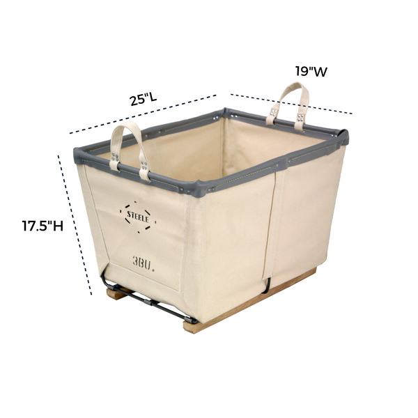 Canvas Small Carry Basket - 3 Bu