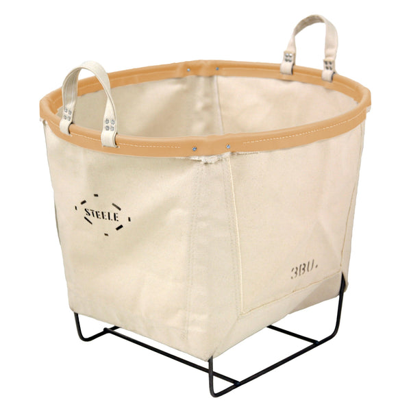 Canvas Round Carry Basket - 3 Bu