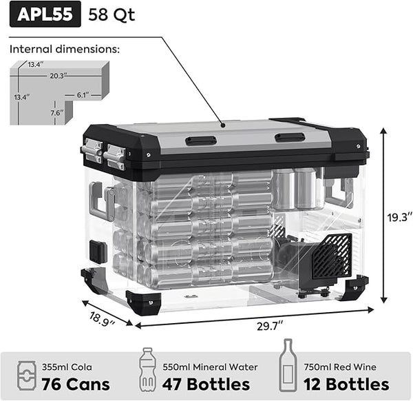 APL55 Dual Zone 12 Volt Fridge | 55 LT