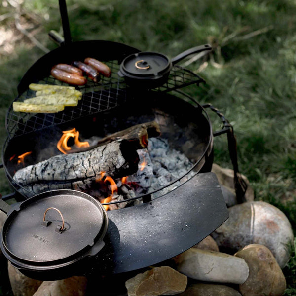 Cowboy Fire Pit Grill Side Table