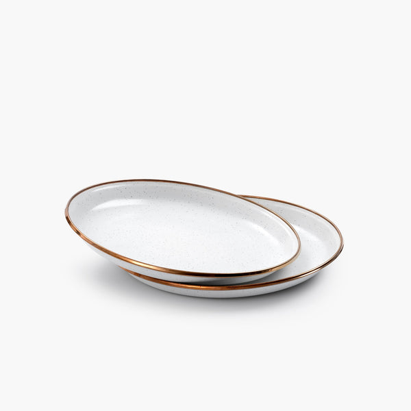 enamel salad plate set