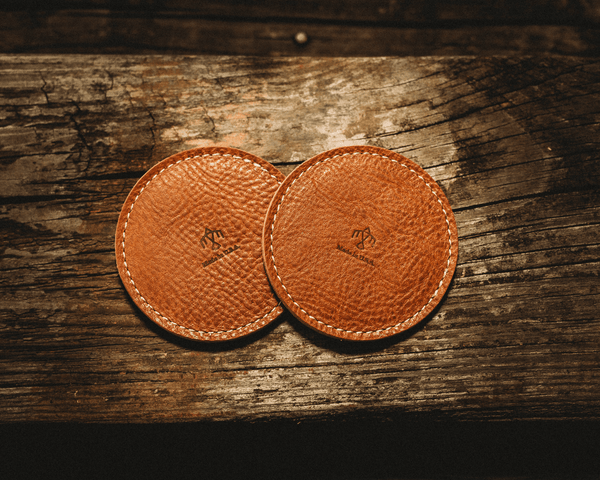 Leather Coasters - 2 Pack