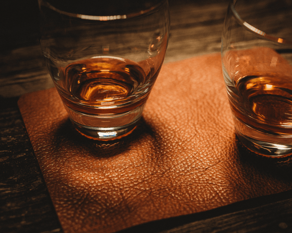 Leather Whiskey Glass Mat