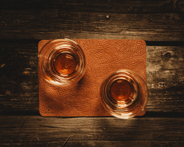 Leather Whiskey Glass Mat