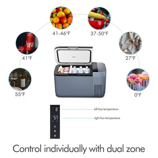 GO20 Dual Zone 12V Portable Freezer | 20 LT