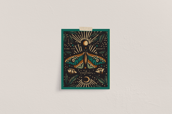 Earth Moth Print