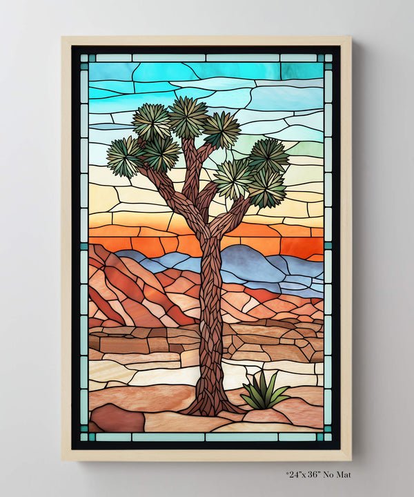 Stained Glass Landscape #3 - Joshua Tree