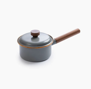 Enamel Saucepan - Slate Gray