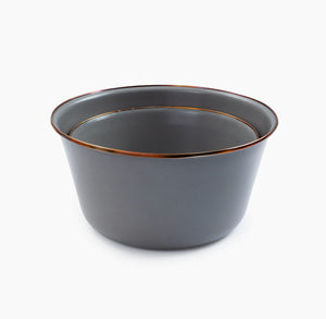 Enamel Mixing Bowl Set - Slate Gray