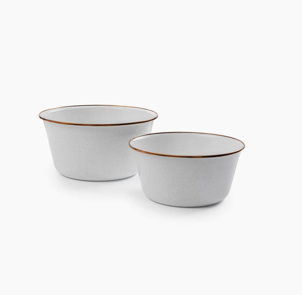 Enamel Mixing Bowl Set - Eggshell