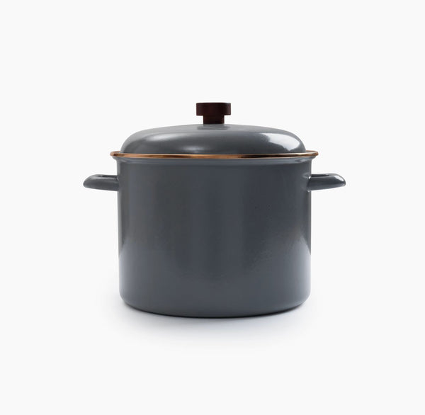 Enamel Stock Pot - Slate Gray