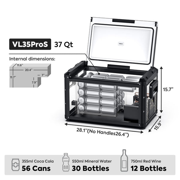 VL35ProS Single Zone Portable Fridge Freezer | 35 LT