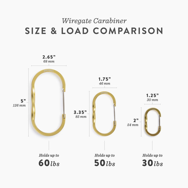 Wiregate Carabiners - 3 Sizes